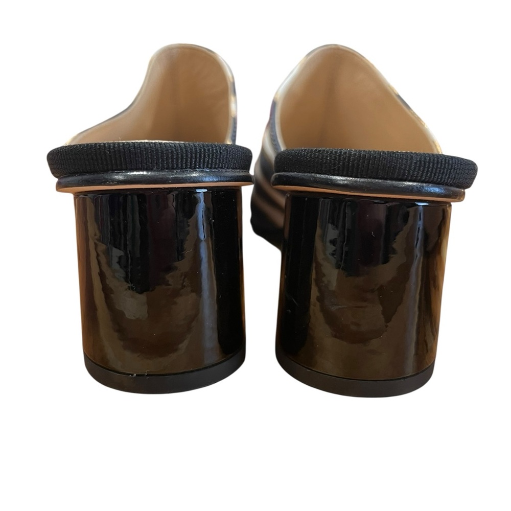 Brunate Metallic Zebra Print Block Heel Mules EU 40.5 Made in Italy NWT - Picture 6 of 11
